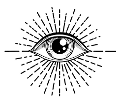 drawing of occult radiant eye